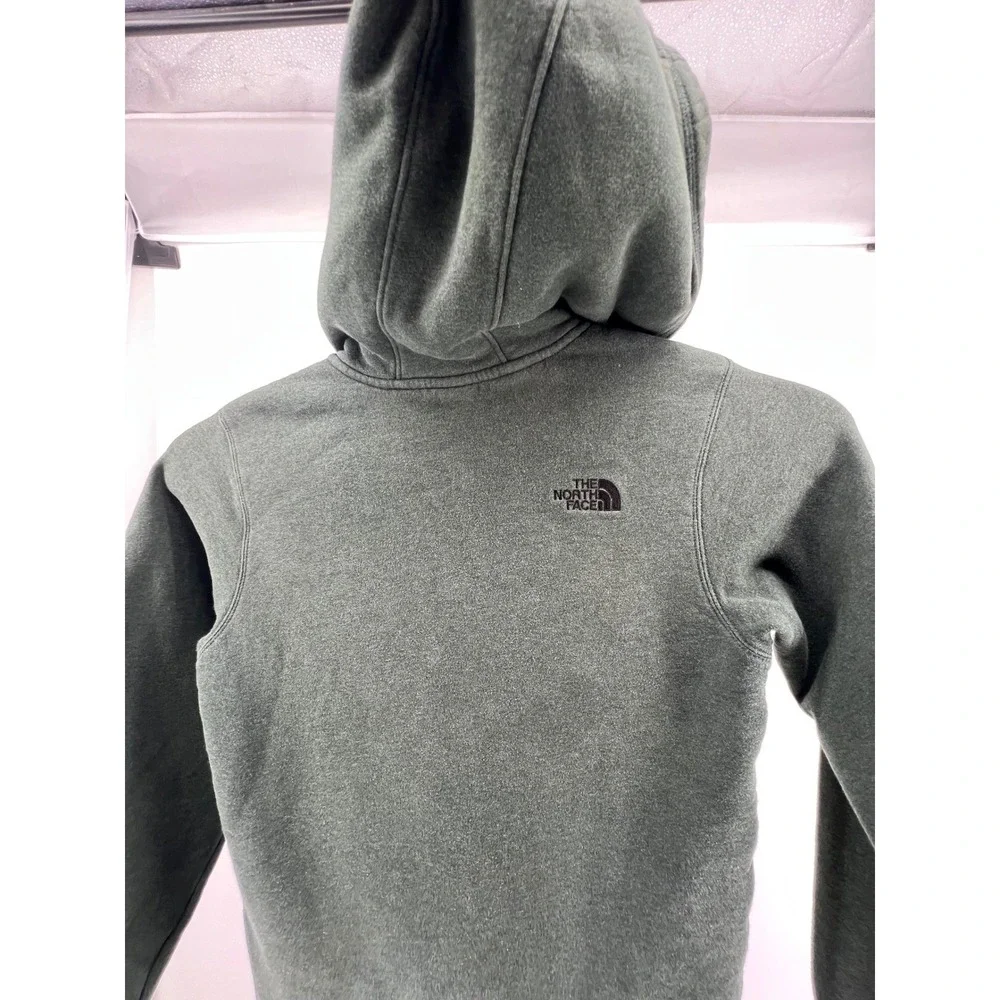 The North Face Boys Fleece‎ Lined Full Zip Hoodie Green Sherpa Hooded Jacket S